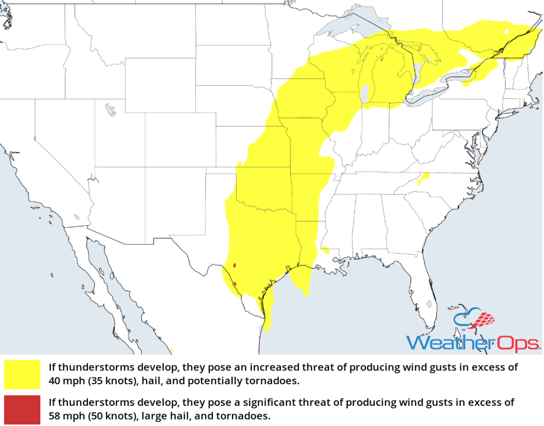 Thunderstorm Risk for Tuesday, October 9. 2018