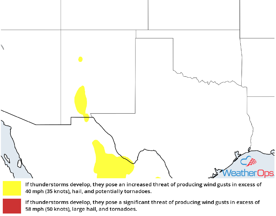 Thunderstorm Risk for Thursday, April 19, 2018