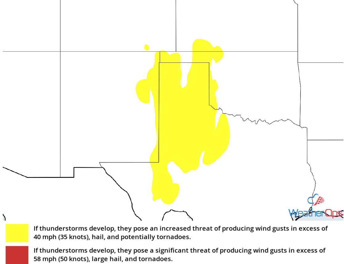 Thunderstorm Risk for Friday, April 20, 2018