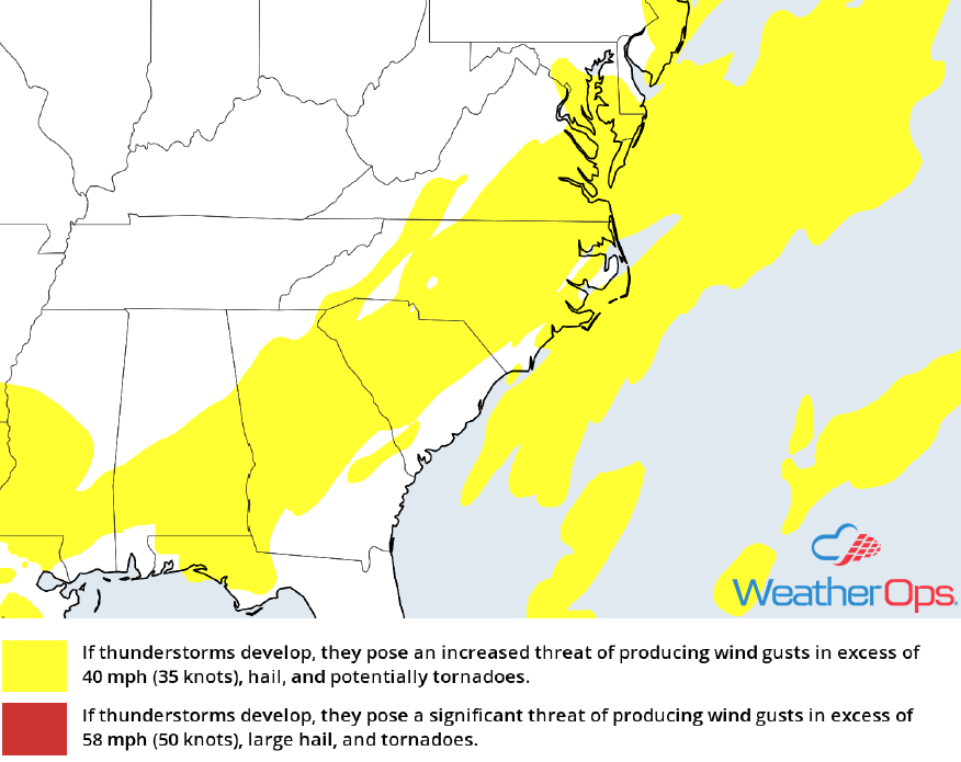 Thunderstorm Risk for Tuesday, November 6, 2018