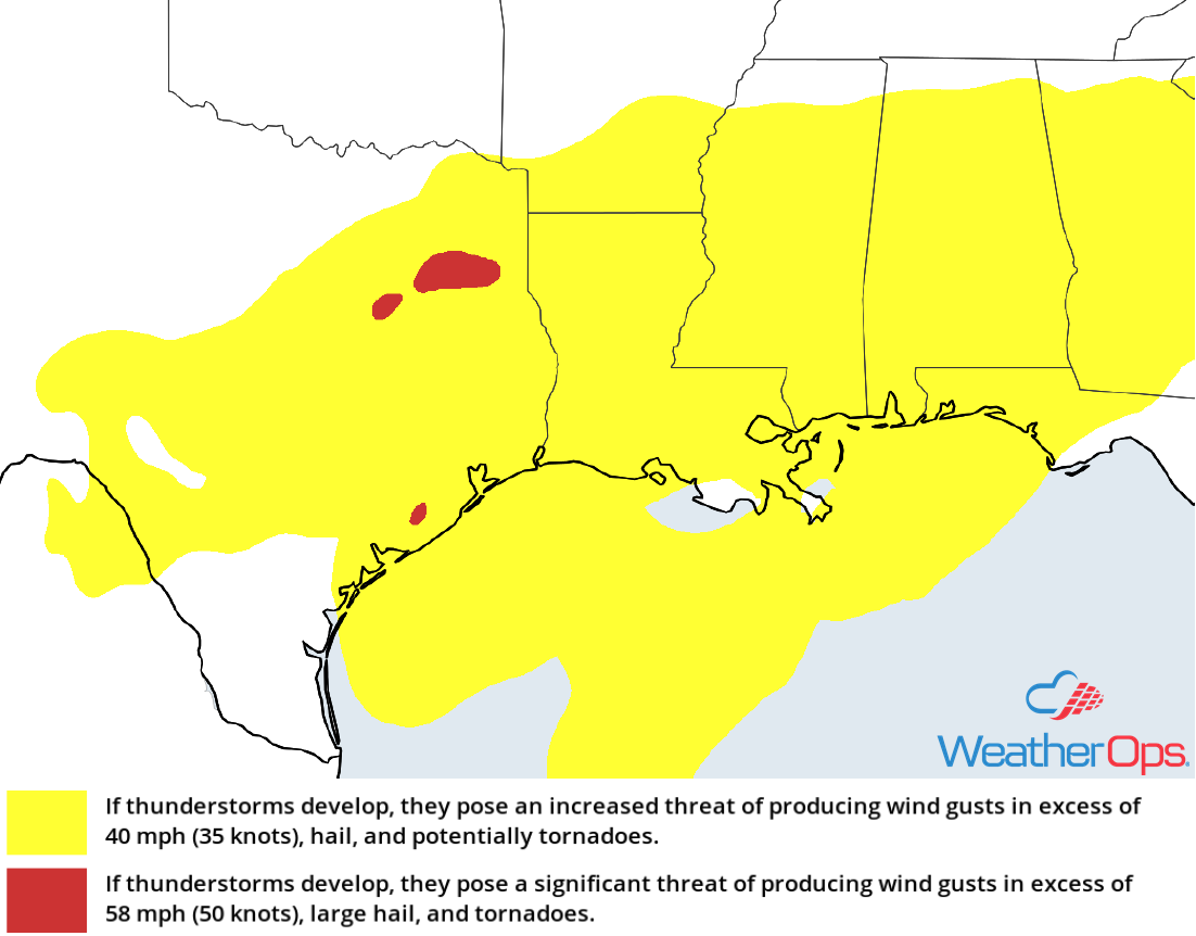 Thunderstorm Risk for Wednesday, November 7, 2018
