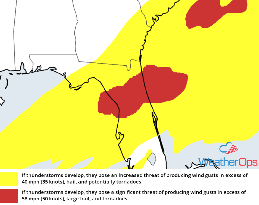 Thunderstorm Risk for Monday, November 26, 2018
