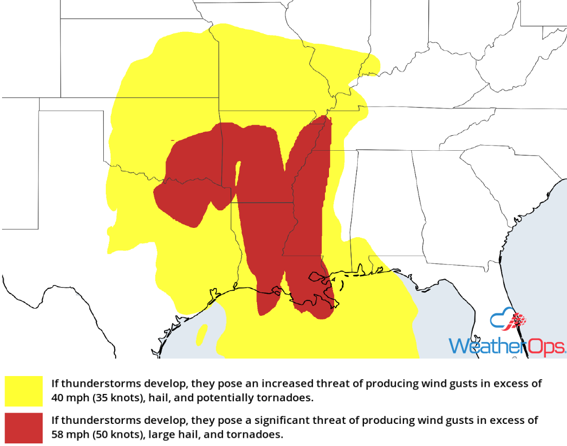 Thunderstorm Risk for Friday, November 30, 2018