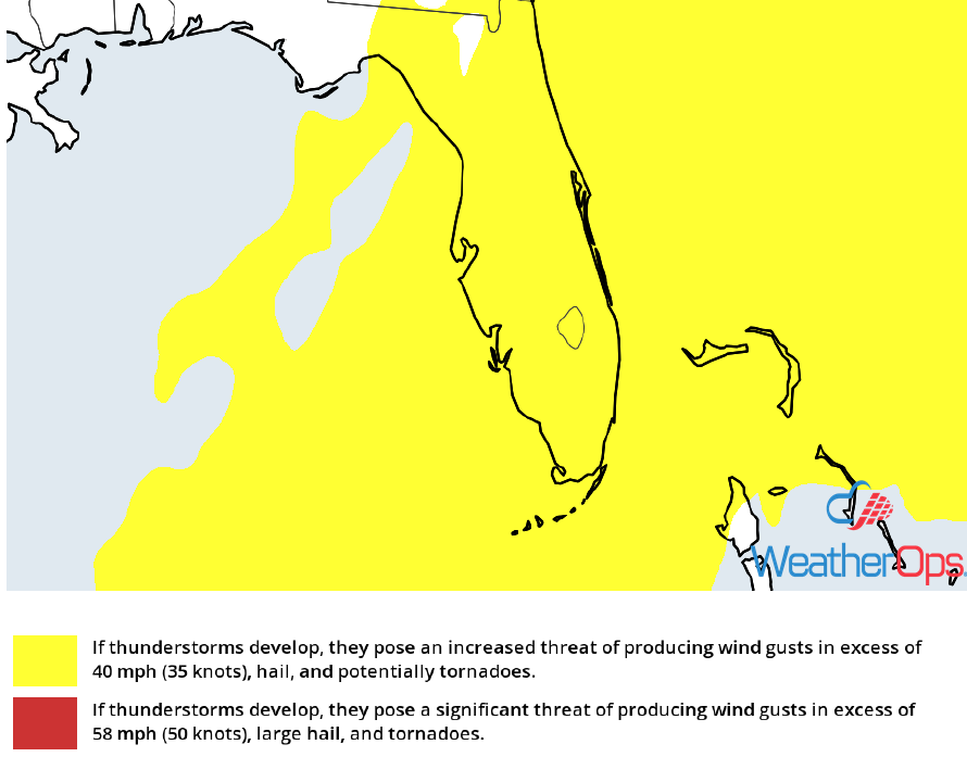 Thunderstorm Risk for Thursday, December 20, 2018