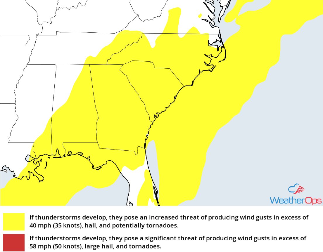 Thunderstorm Risk for Friday, December 28, 2018