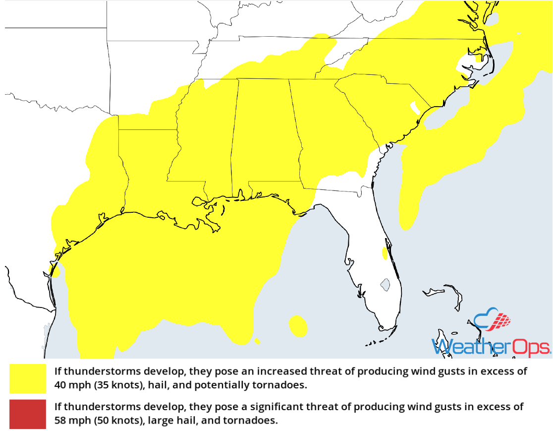 Thunderstorm Risk for Friday, January 4, 20119