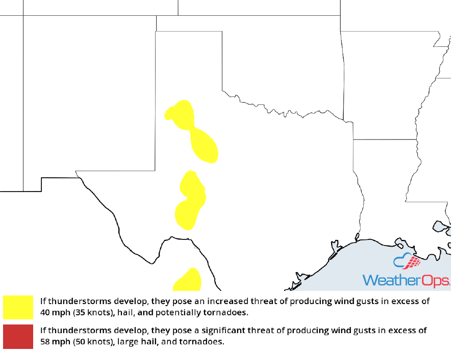 Thunderstorm Potential For Tuesday, April 24, 2018