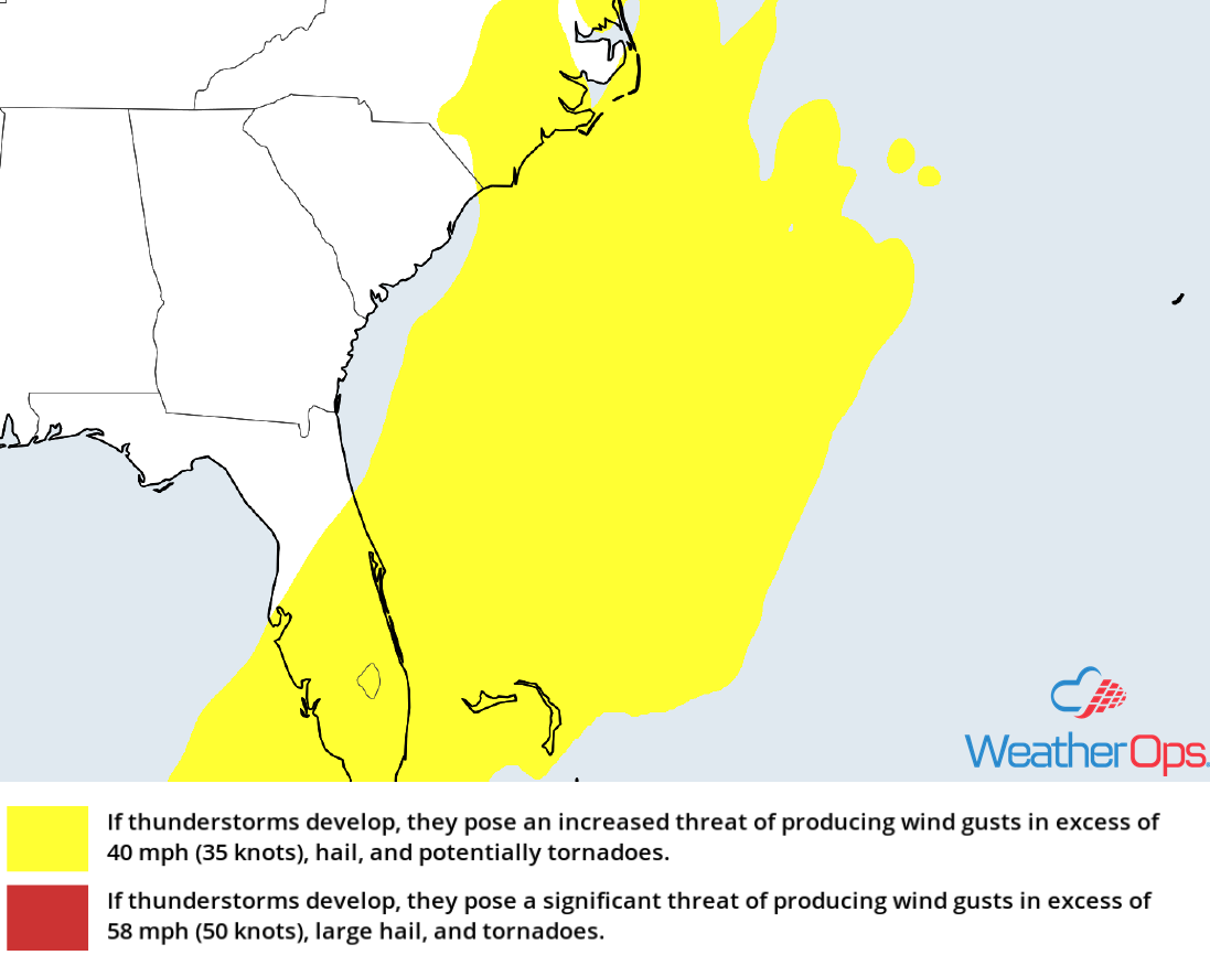 Thunderstorm Risk for Thursday, January 24, 2019