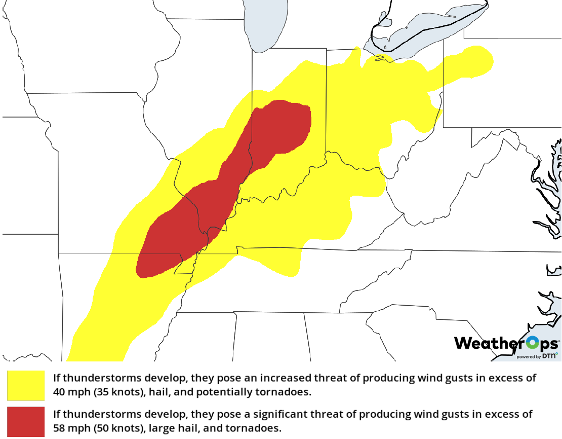 Thunderstorm Risk for Thursday, February 7, 2019