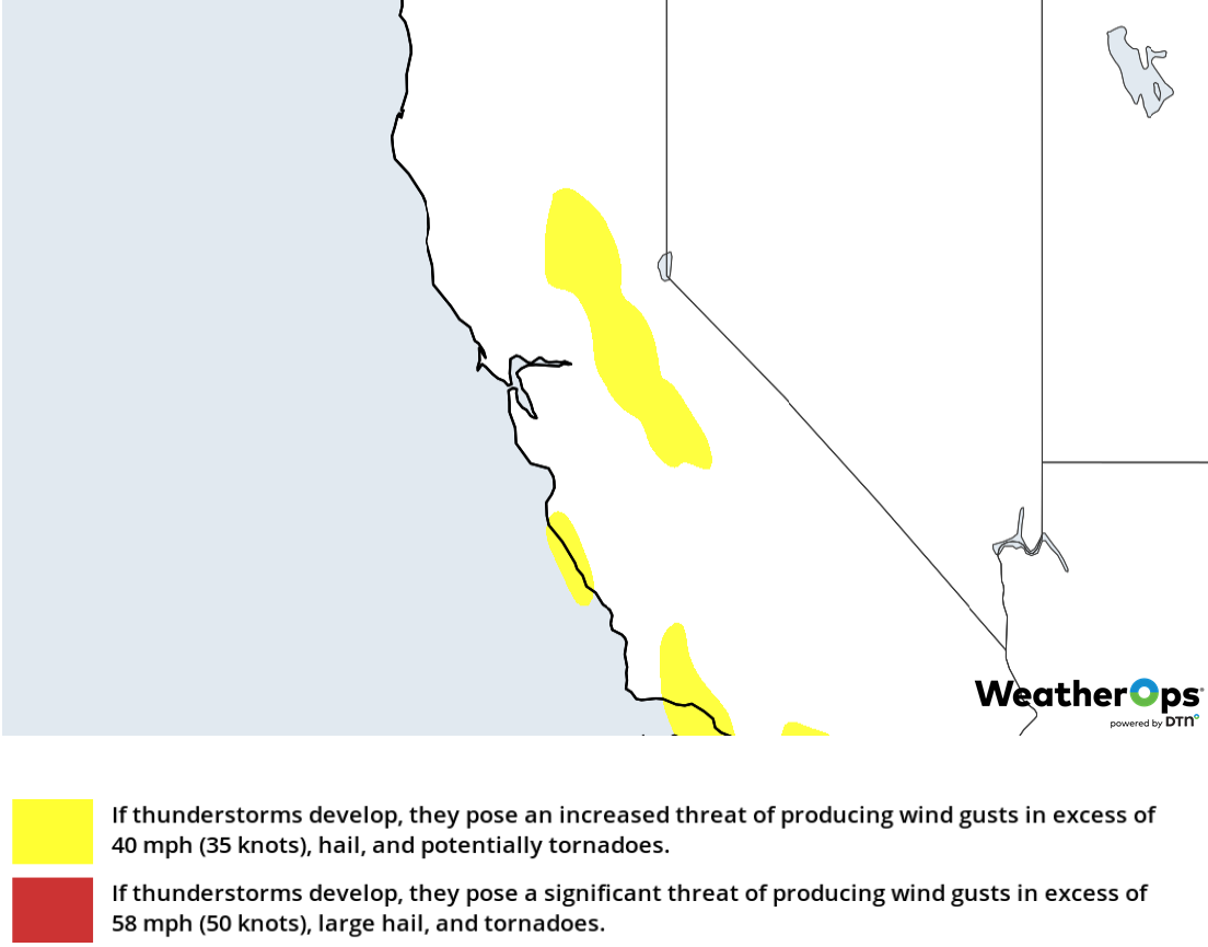 Thunderstorm Risk for Thursday, February 14, 2019