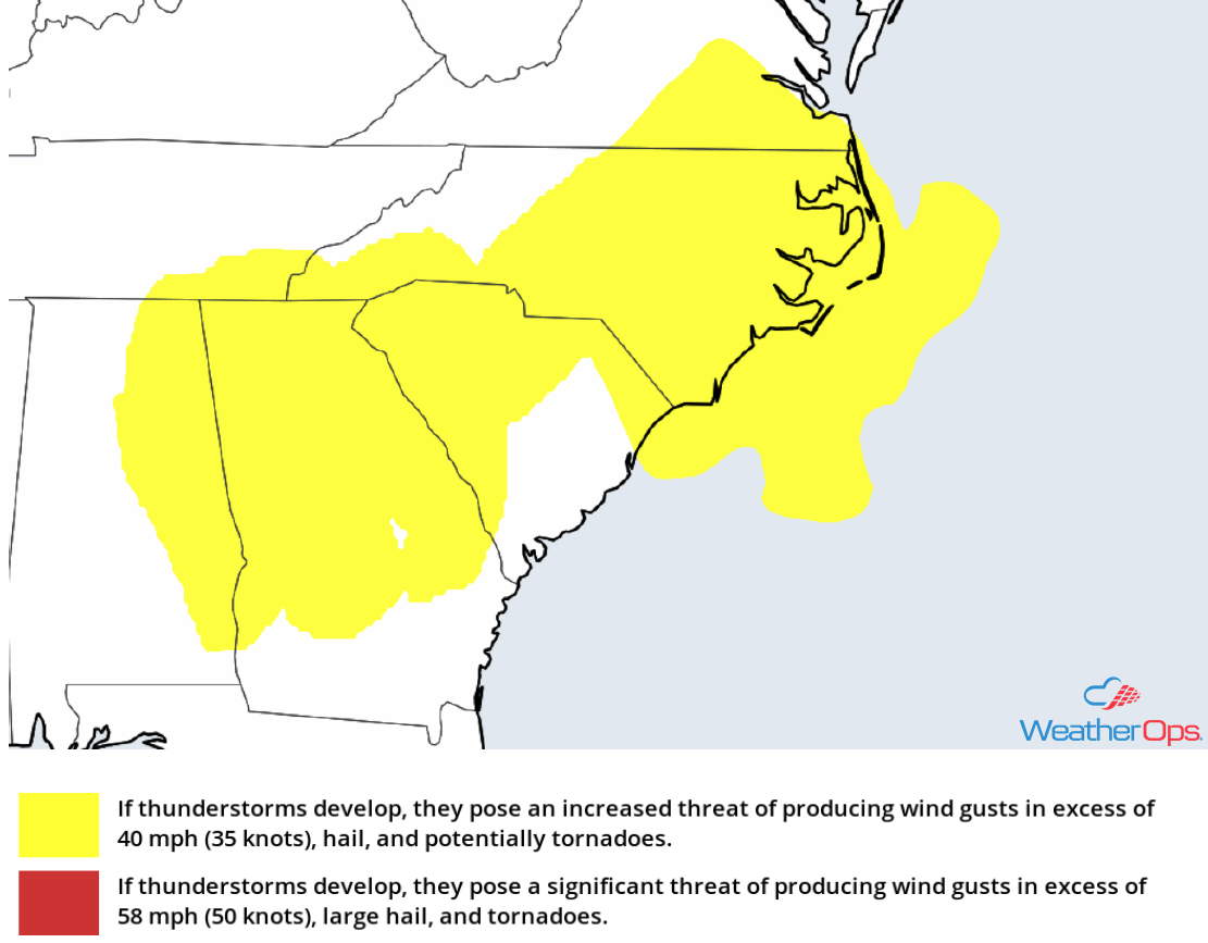 Thunderstorm Risk for Thursday, April 26, 2018