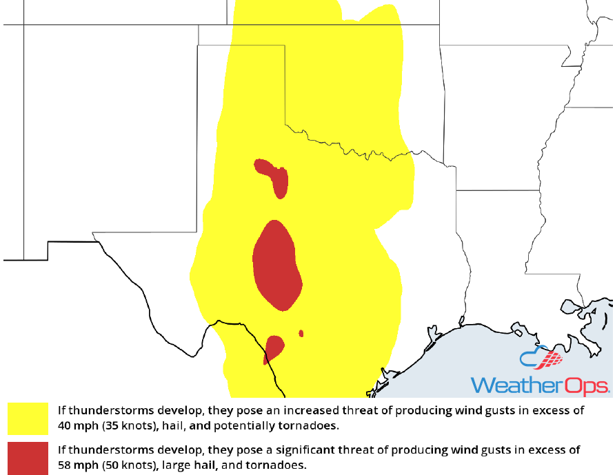 Thunderstorm Risk for Monday, April 30, 2018