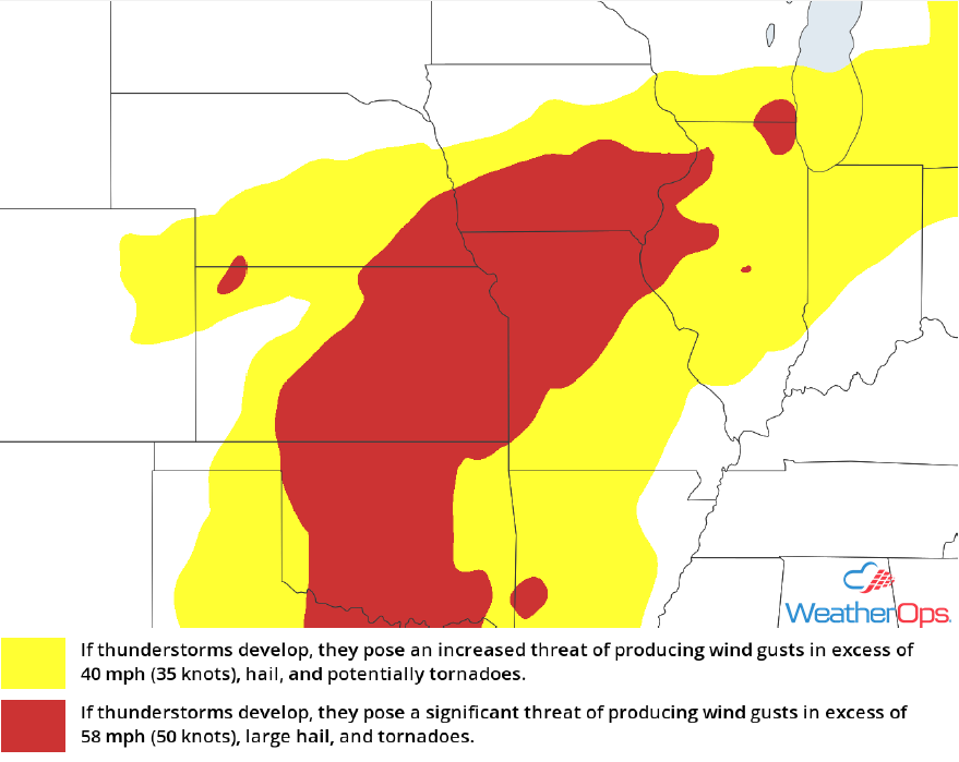 Thunderstorm Risk for Wednesday, May 2, 2018