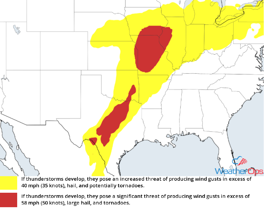 Thunderstorm Risk for Thursday, May 3, 2018