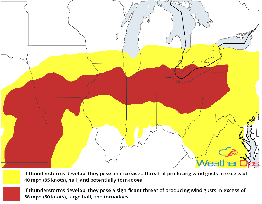 Thunderstorm Risk for Monday, May 14, 2018