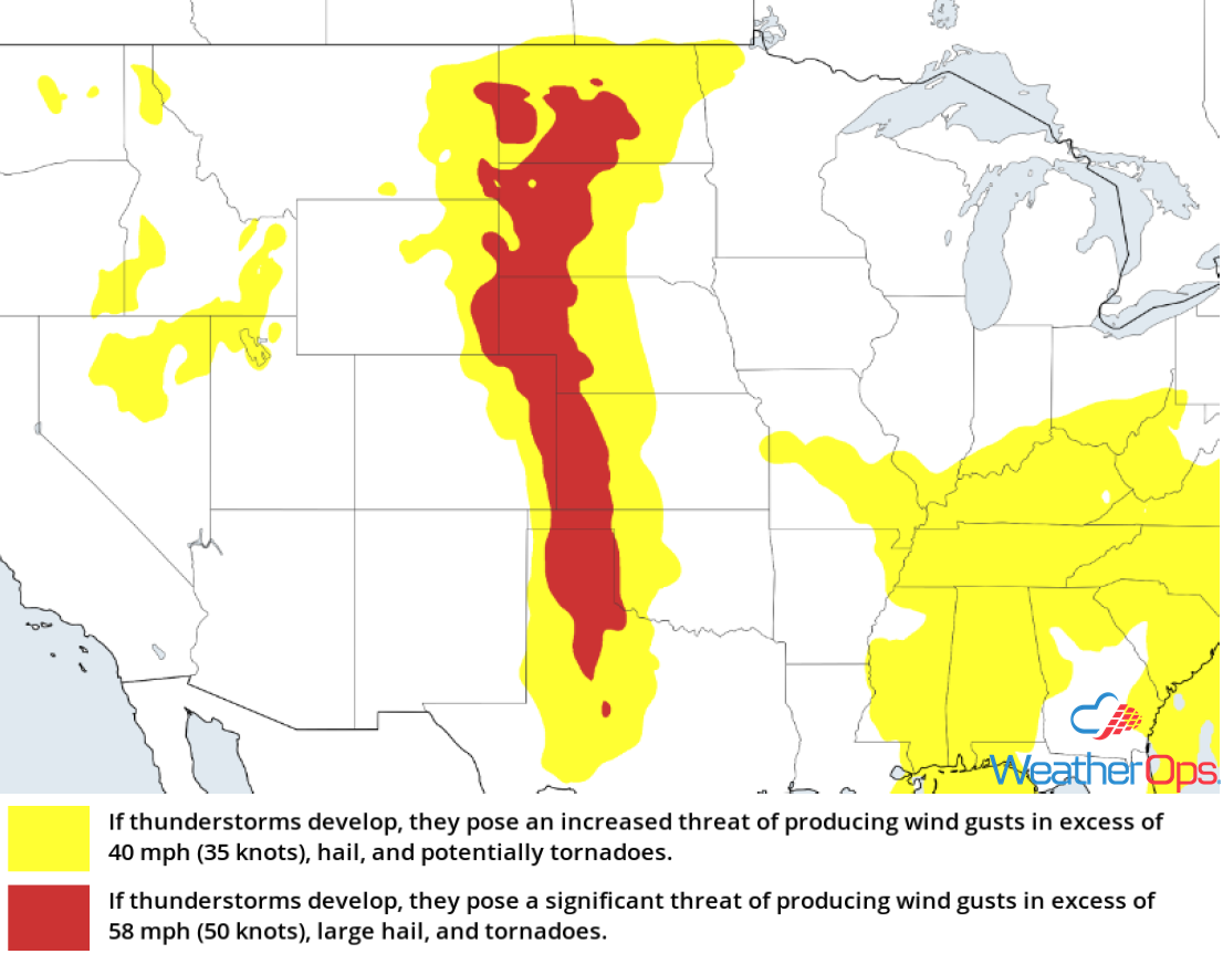 Thunderstorm Risk for Thursday, May 17, 2018