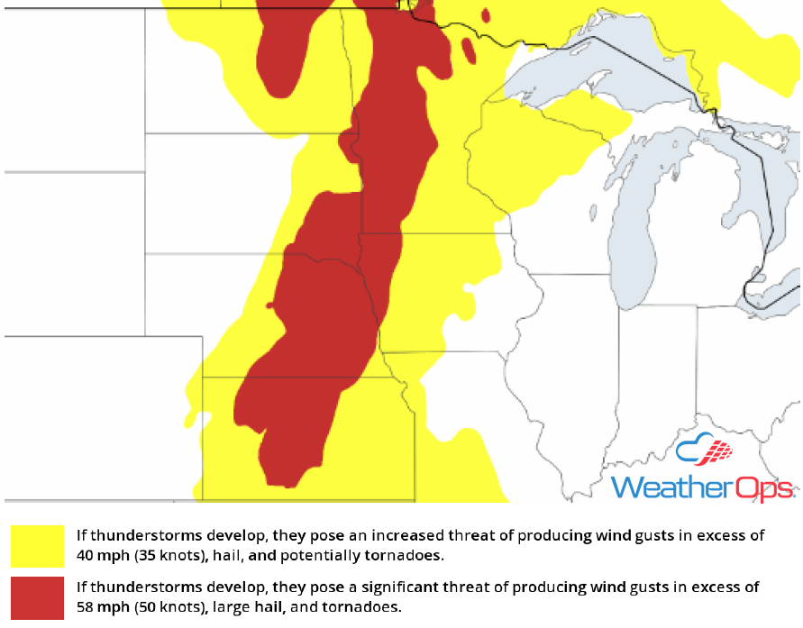 Thunderstorm Risk for Thursday, May 24, 2018