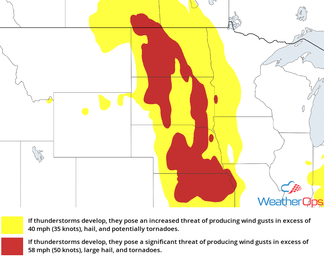 Thunderstorm Risk for Friday, June 1, 2018