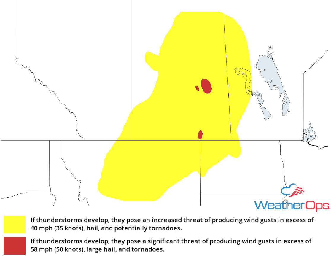 Thunderstorm Risk for Monday, June 4, 2018