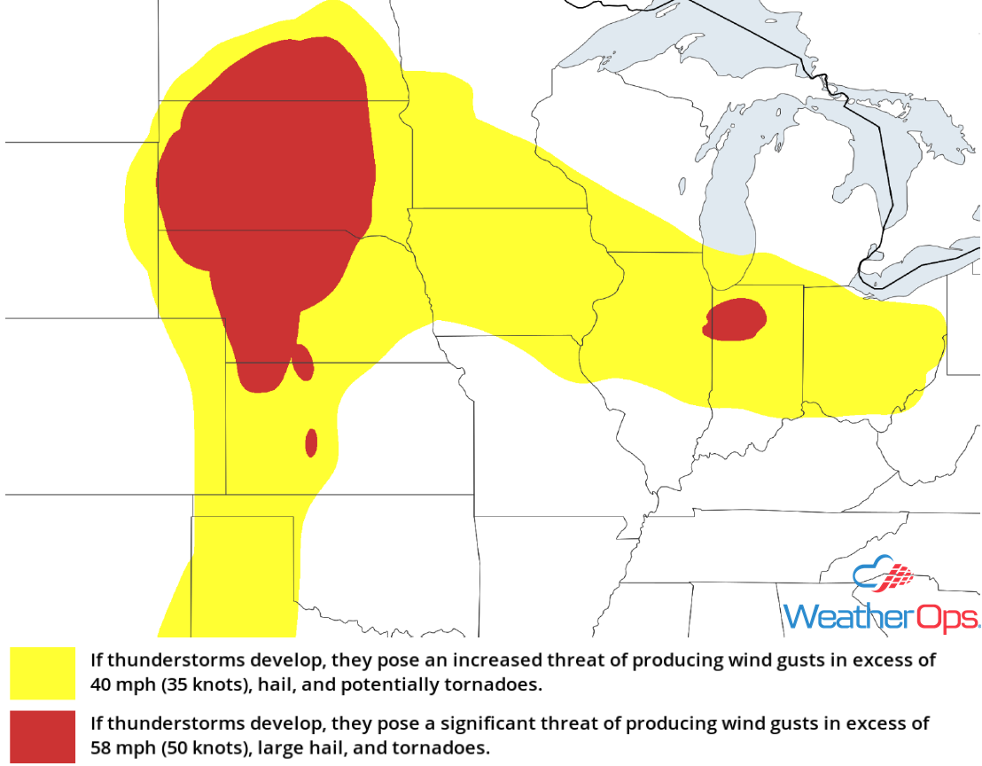 Thunderstorm Risk for Friday, June 8, 2018