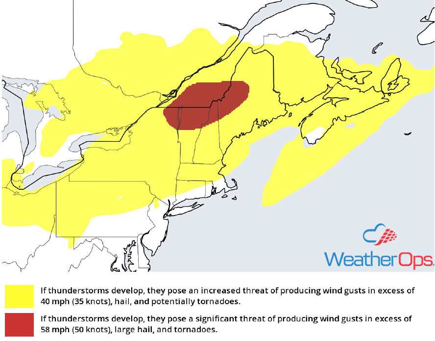 Thunderstorm Risk for Monday, June 18, 2018