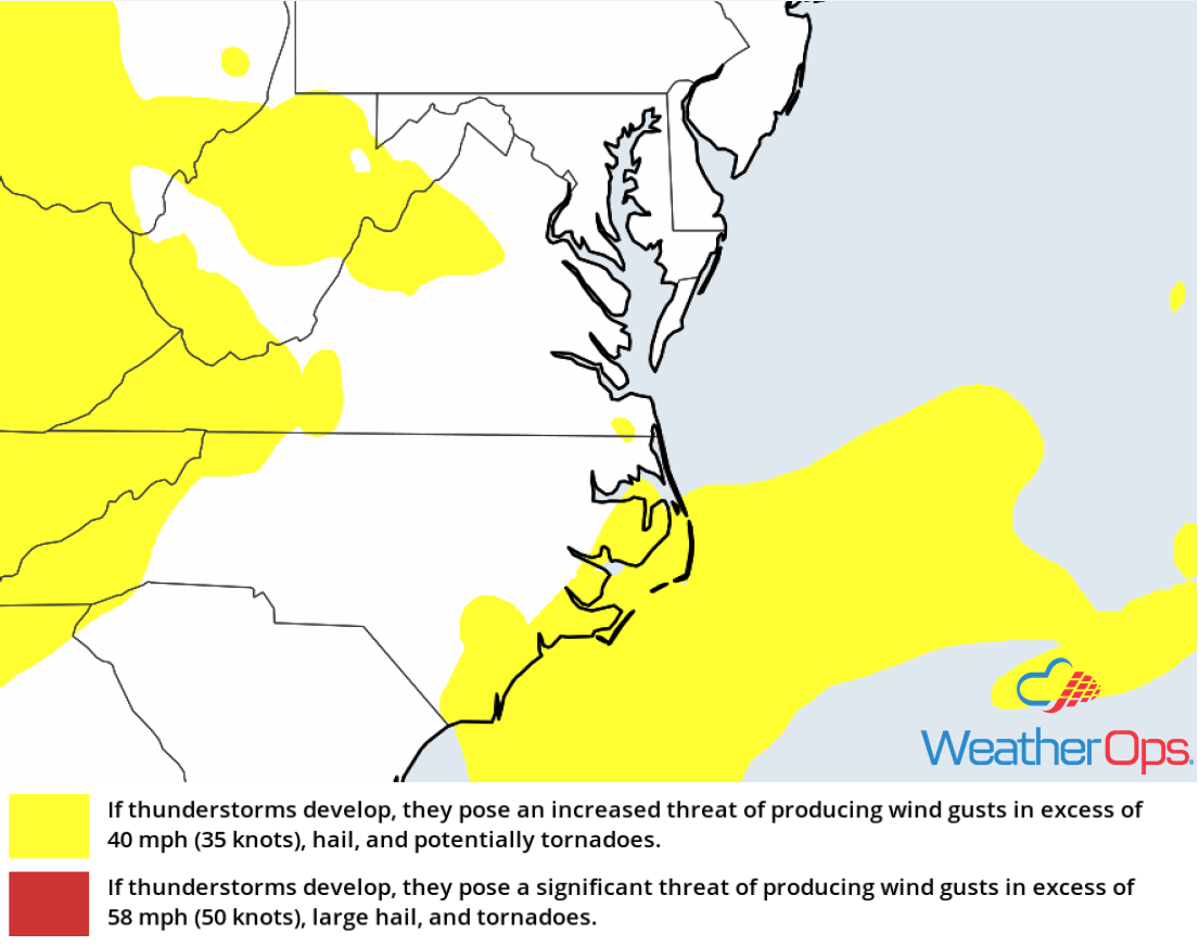 Thunderstorm Risk for Thursday, June 21, 2018