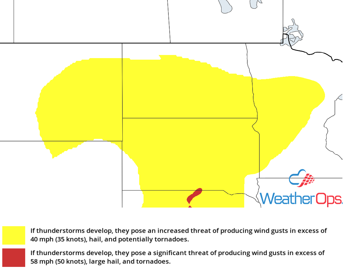 Thunderstorm Risk for Monday, July 2, 2018