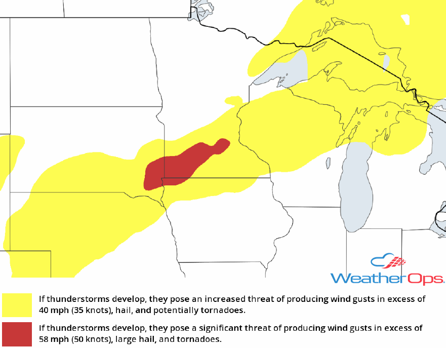 Thunderstorm Risk for Thursday, July 12, 2018
