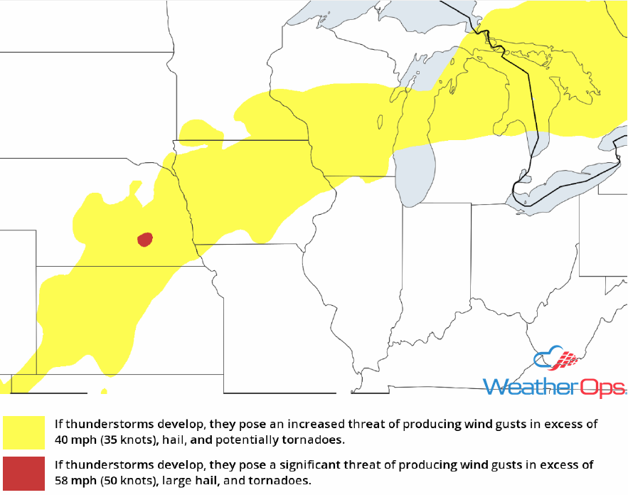 Thunderstorm Risk for Friday, July 13, 2018