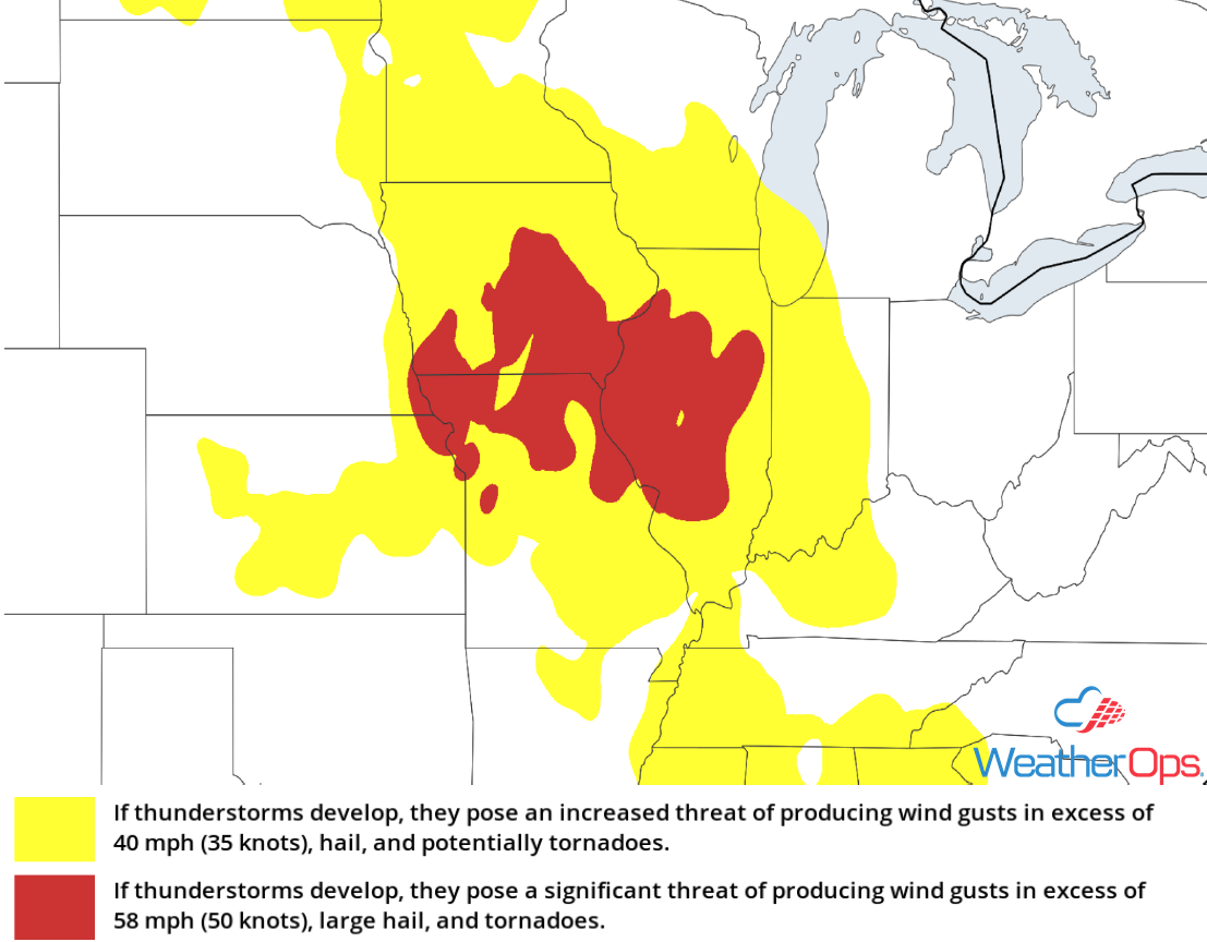 Thunderstorm Risk for Thursday, July 19, 2018