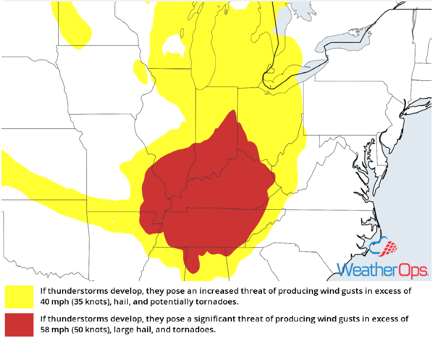Thunderstorm Risk for Friday, July 20, 2018