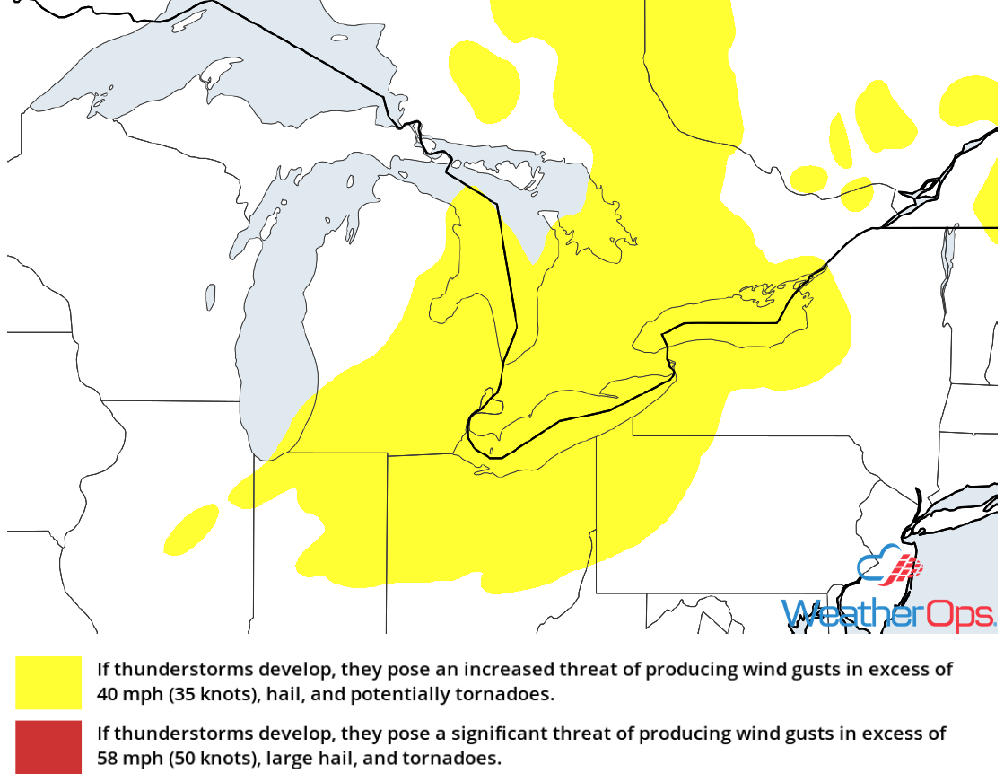 Thunderstorm Risk for Thursday, July 26, 2018