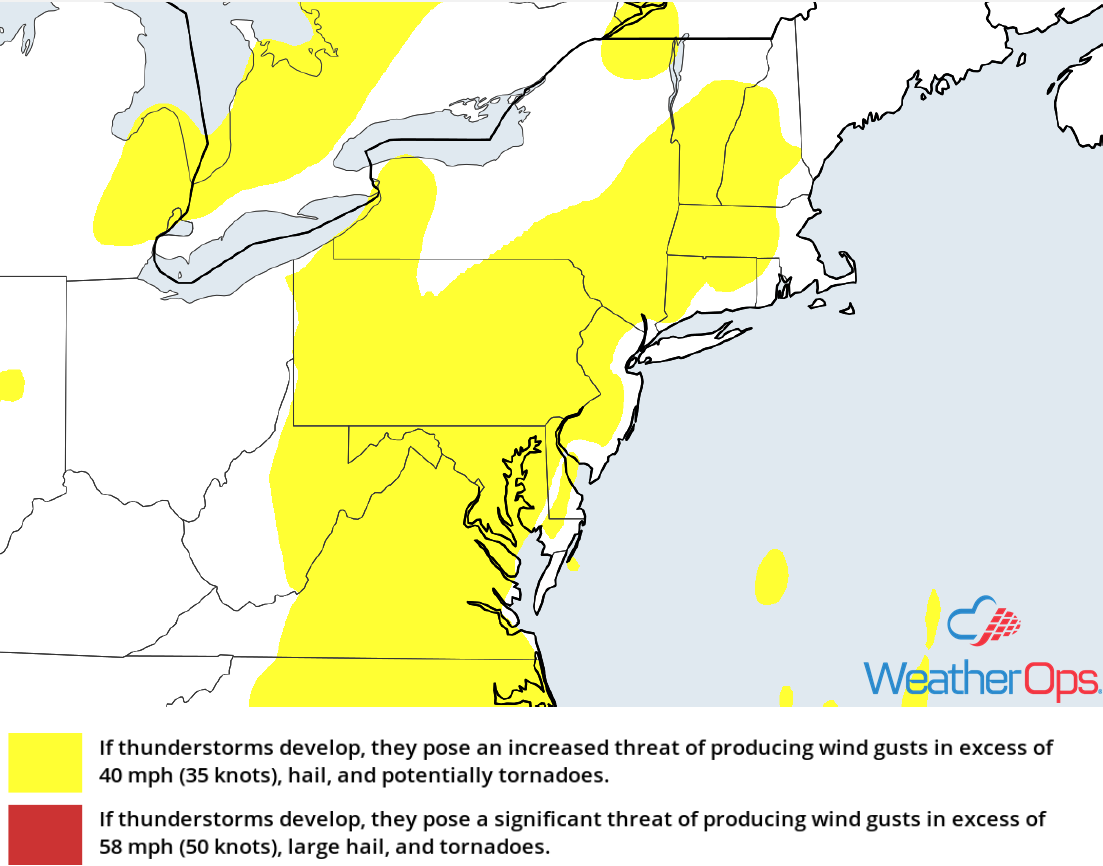 Thunderstorm Risk for Friday, August 3, 2018