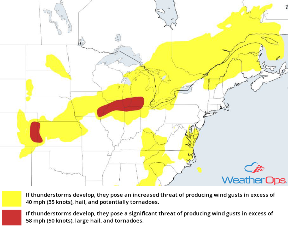 Thunderstorm Risk for Monday, August 6, 2018