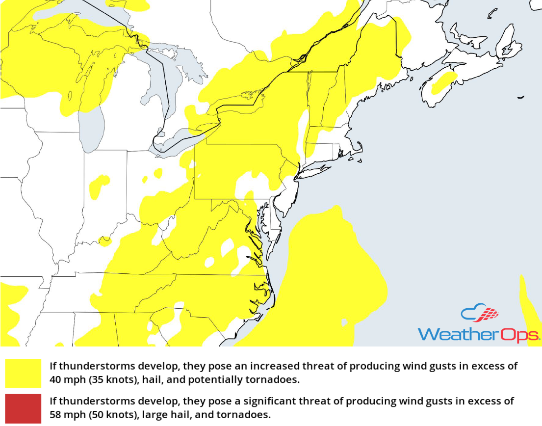 Thunderstorm Risk for Wednesday, August 8, 2018