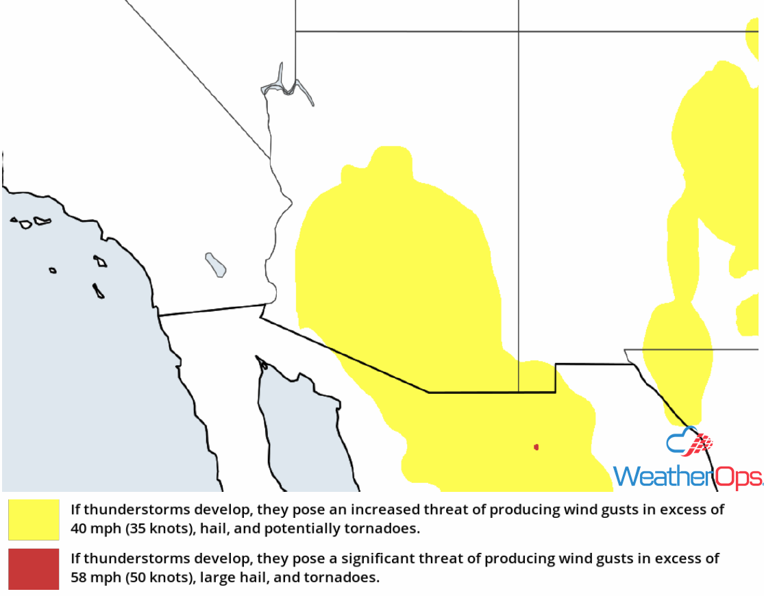 Thunderstorm Risk for Thursday, August 9, 2018