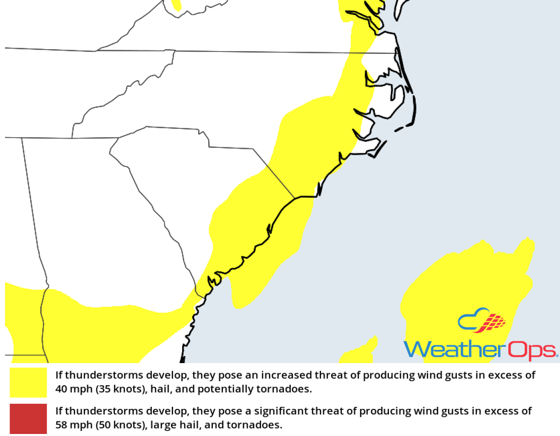 Thunderstorm Risk for Monday, August 13, 2018