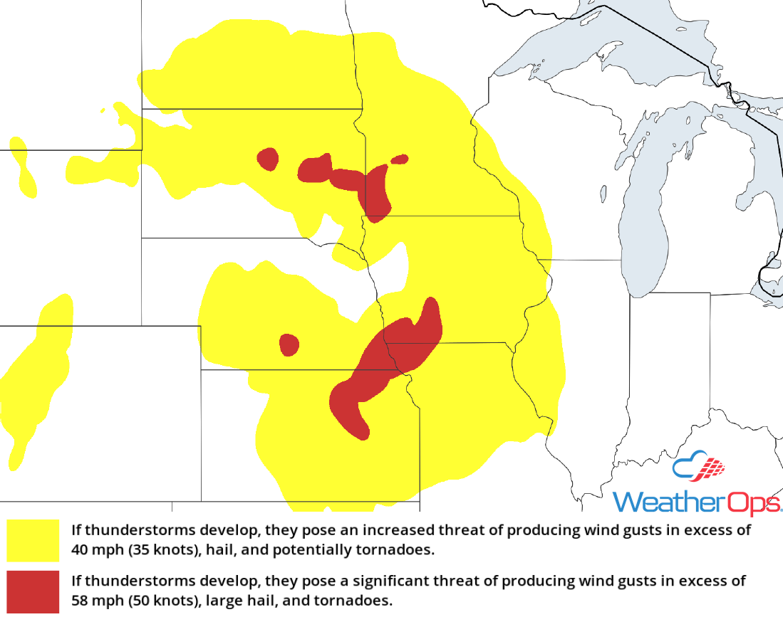 Thunderstorm Risk for Thursday, August 23, 2018
