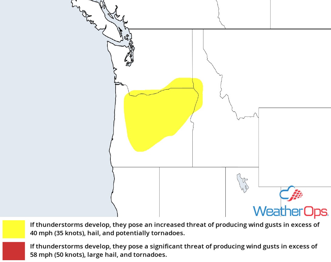 Thunderstorm Risk for Thursday, August 16, 2018