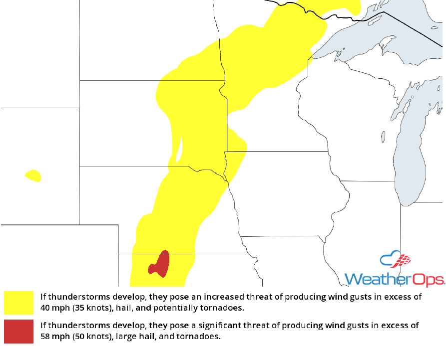 Thunderstorm Risk for Monday, April 30, 2018