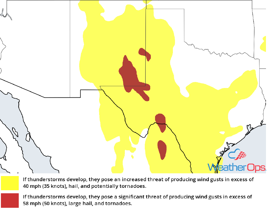 Thunderstorm Risk for Monday, May 21, 2018