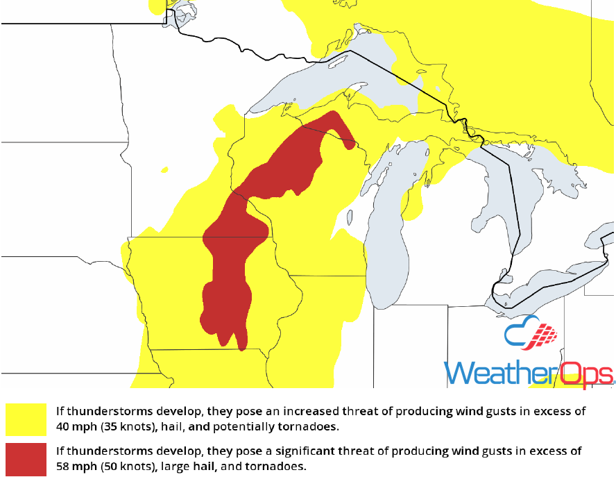 Thunderstorm Risk for Friday, May 25, 2018