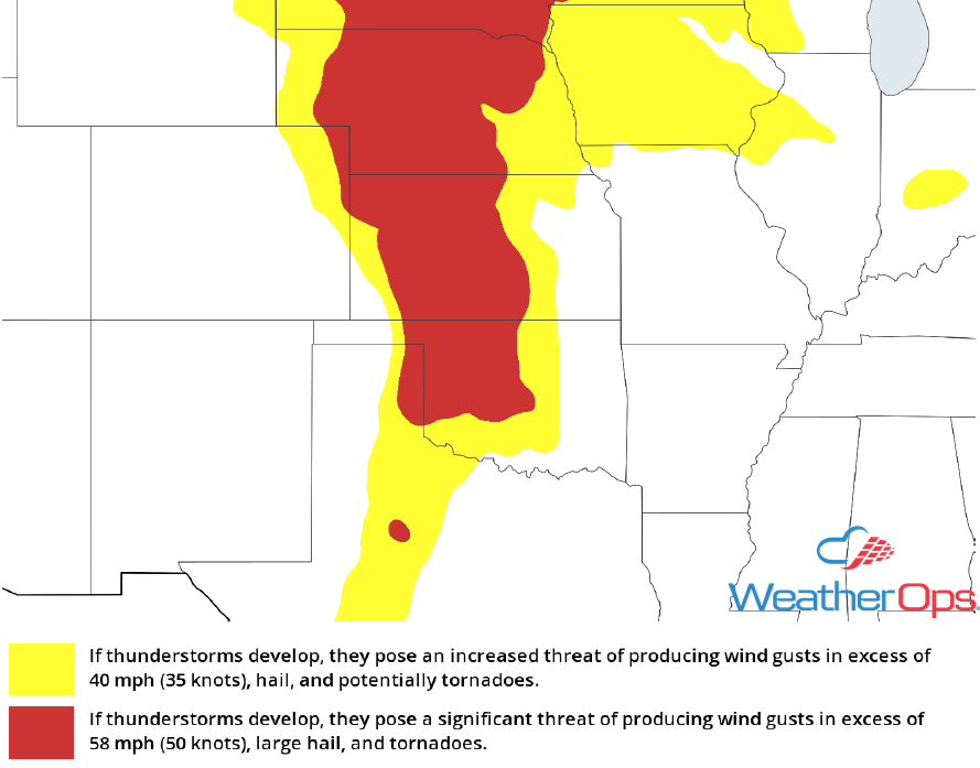 Thunderstorm Risk for Thursday, June 7, 2018