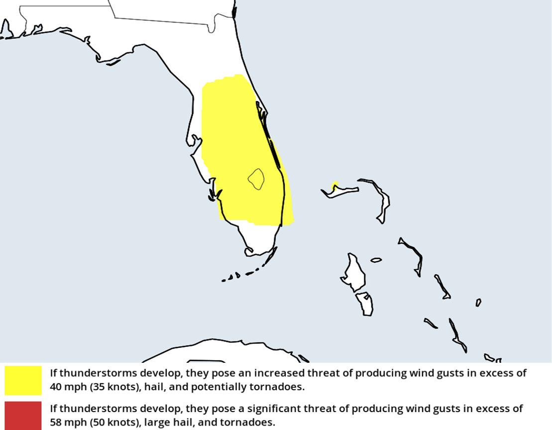 Thunderstorm Risk for Friday, June 8, 2018