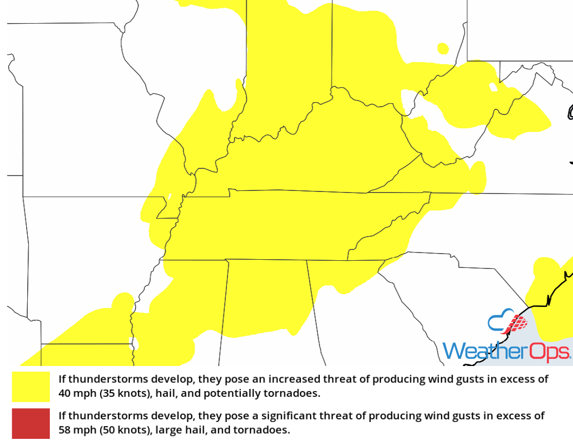 Thunderstorm Risk for Thursday, June 21, 2018