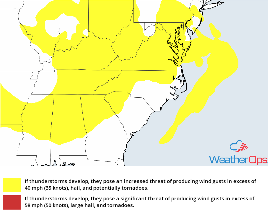 Thunderstorm Risk for Friday, June 22, 2018