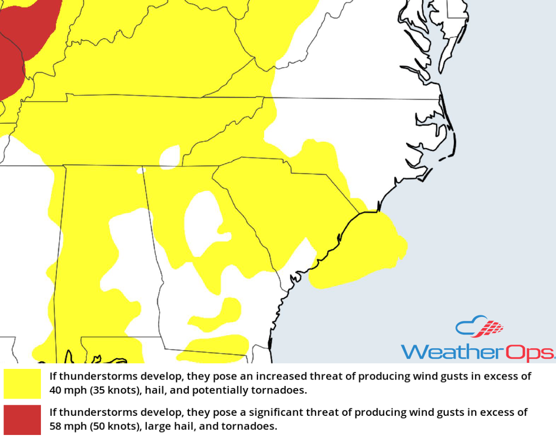 Thunderstorm Risk for Tuesday, June 26, 2018