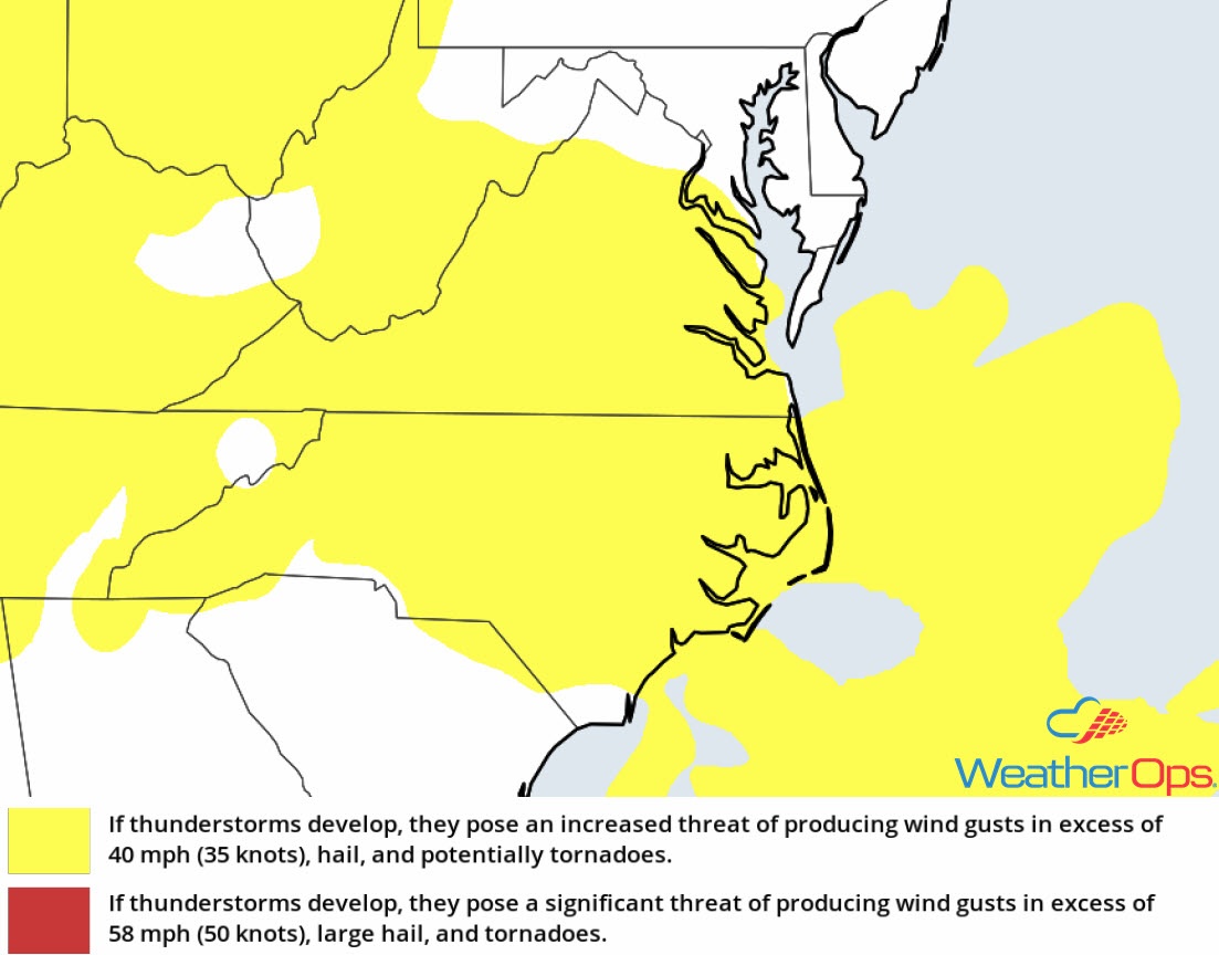 Thunderstorm Risk for Monday, August 20, 2018