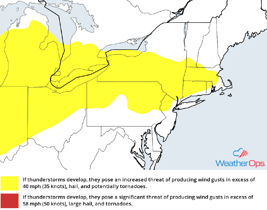 Thunderstorm Risk for Thursday, May 3, 2018