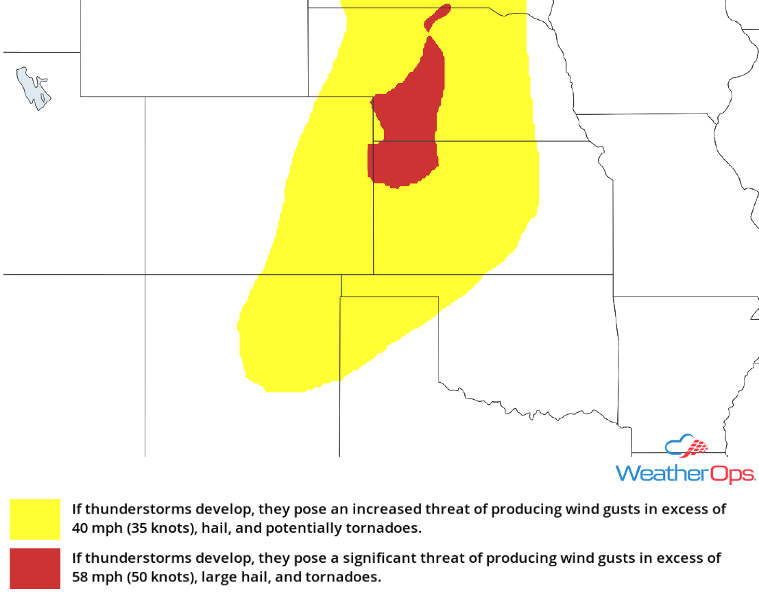 Thunderstorm Risk for Monday, July 2, 2018